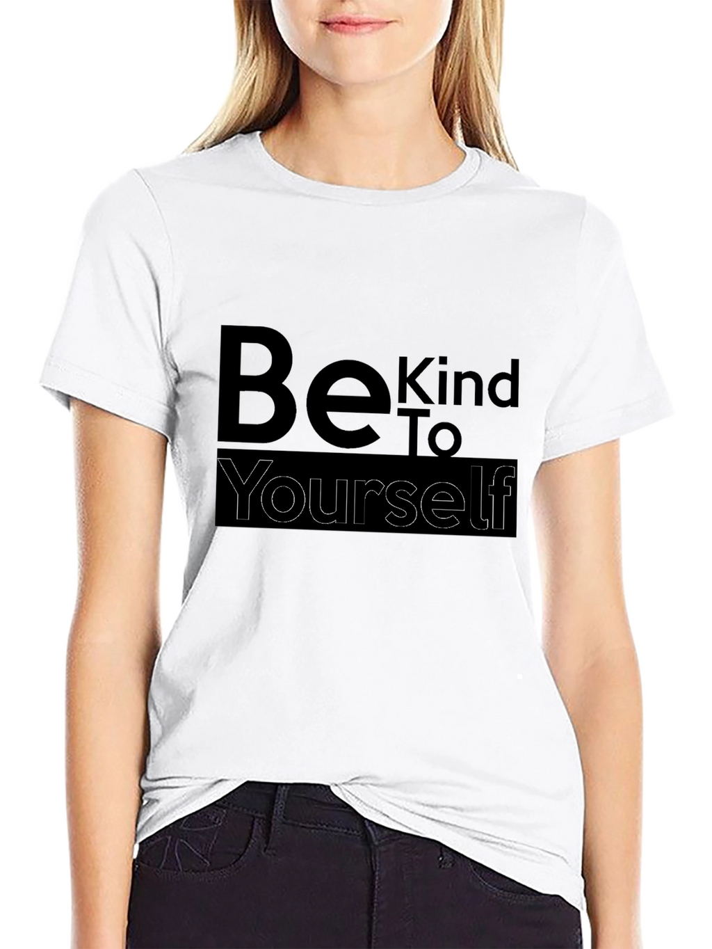 Be Kind to Yourself Black Graphic Tee