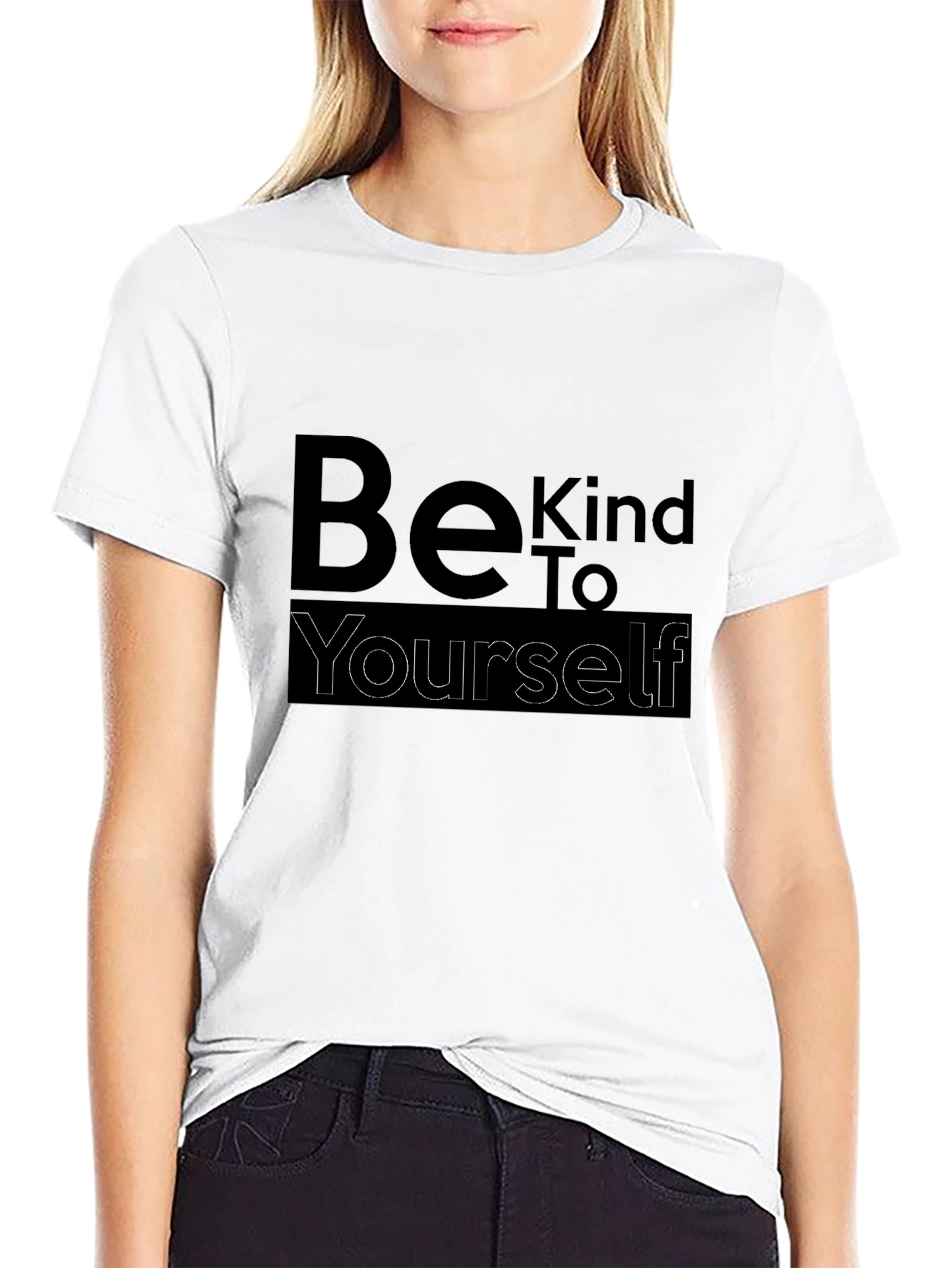 Be Kind to Yourself Black Graphic Tee