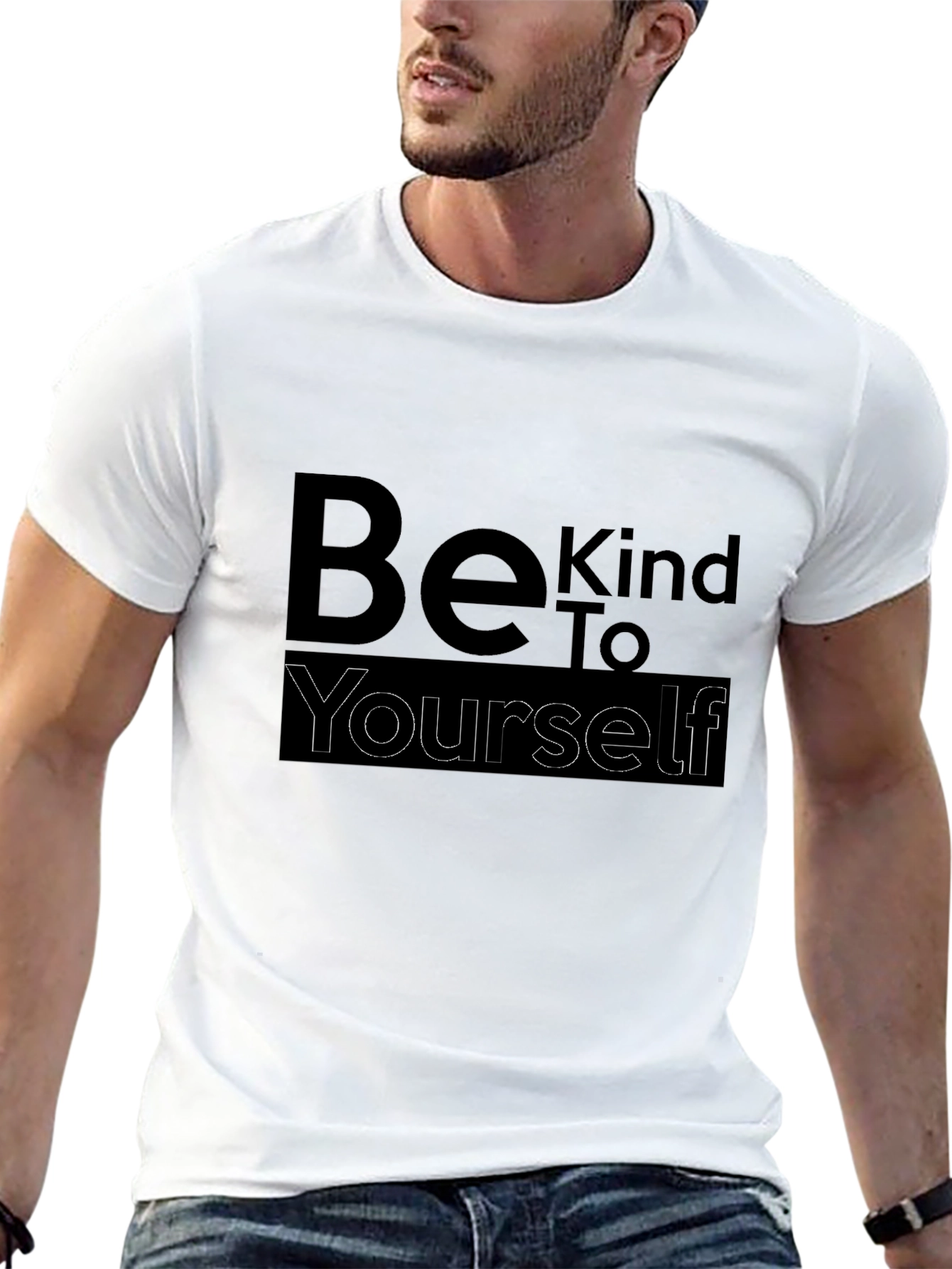 Be Kind to Yourself Black Graphic Tee