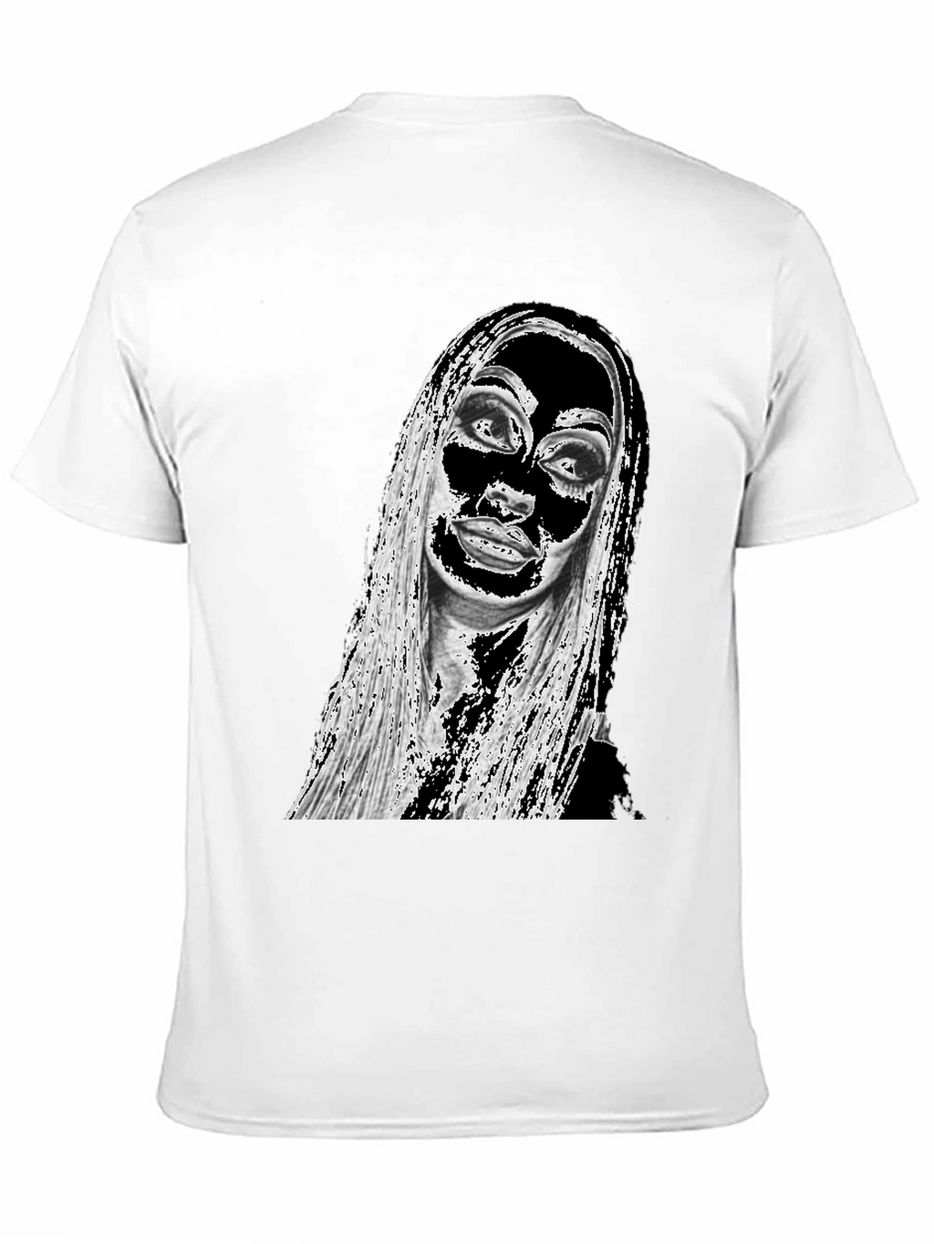 Edgy Graphic Print Tee - Black