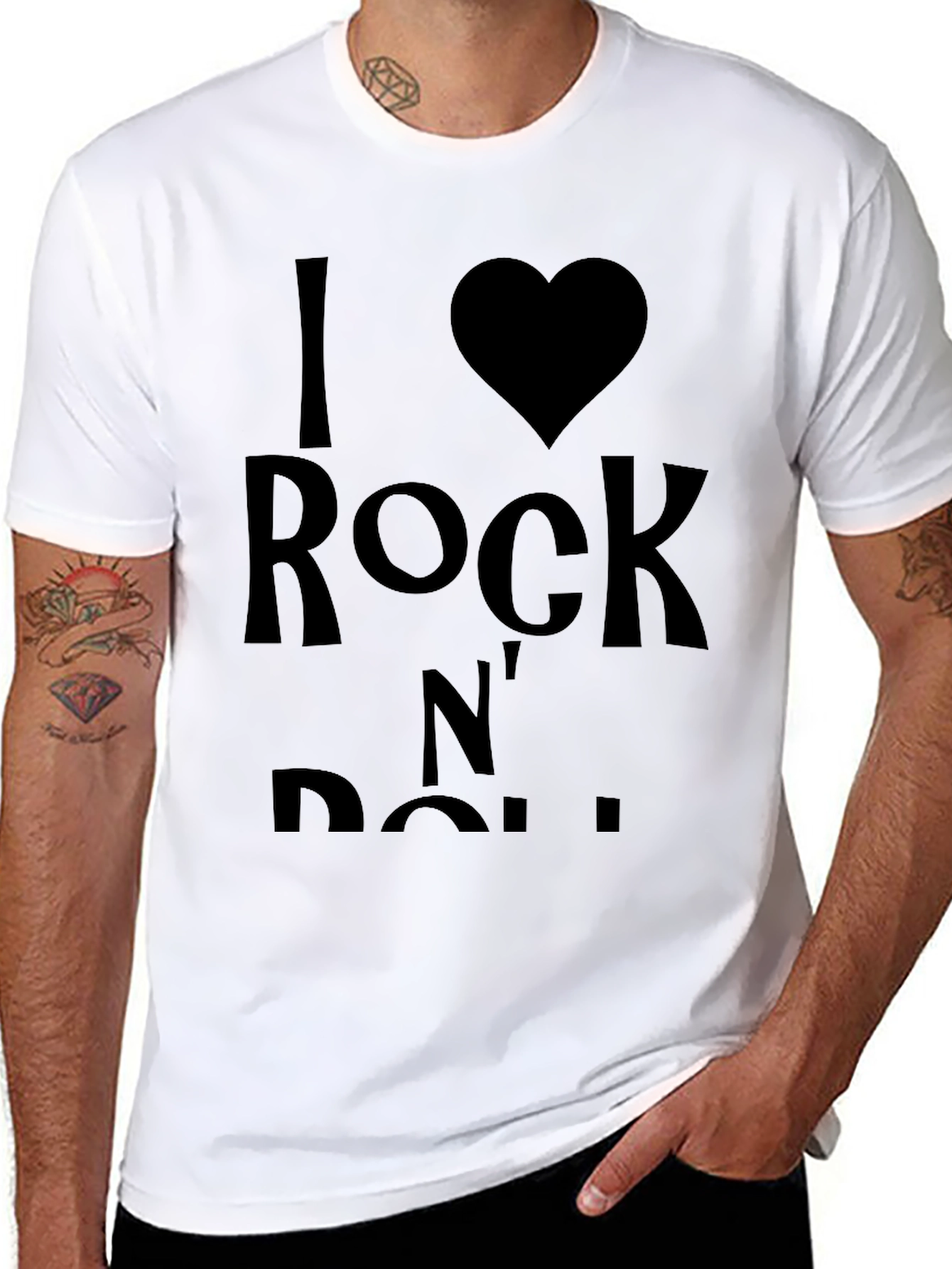 I Love Rock N Roll Black T-Shirt