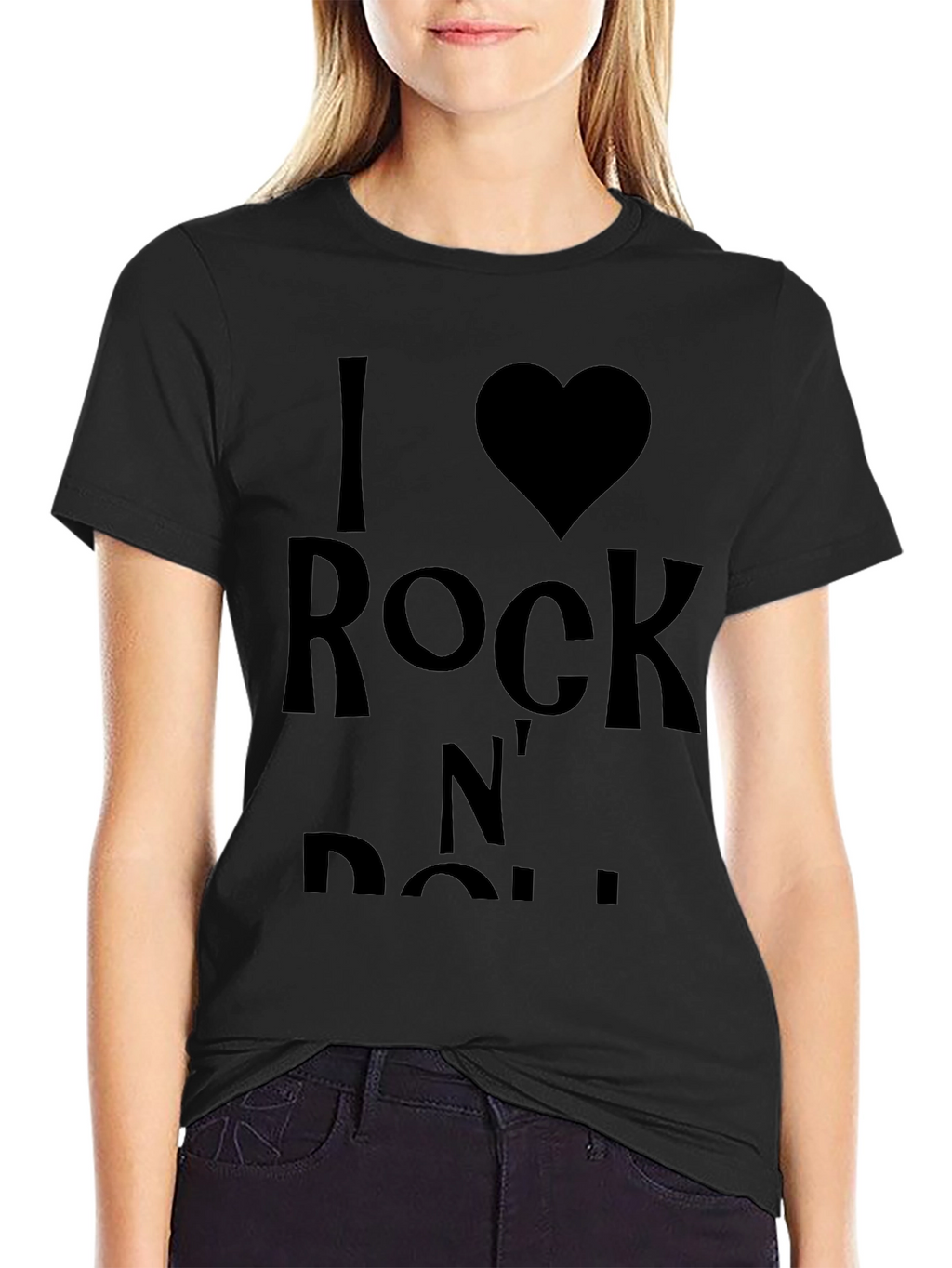 I Love Rock N Roll Black T-Shirt