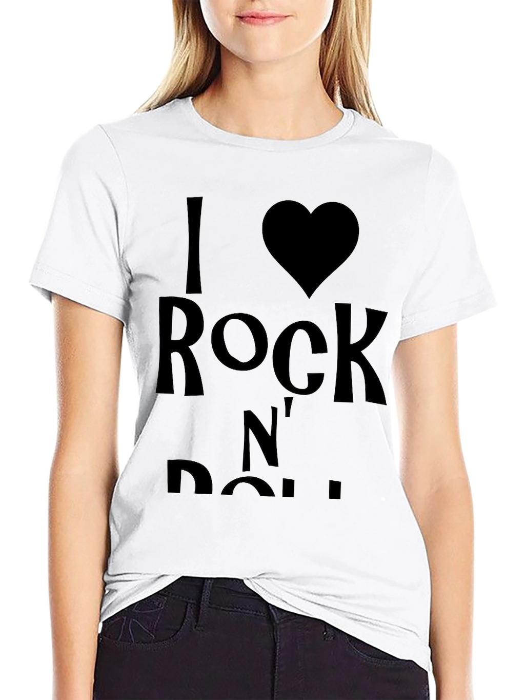 I Love Rock N Roll Black T-Shirt