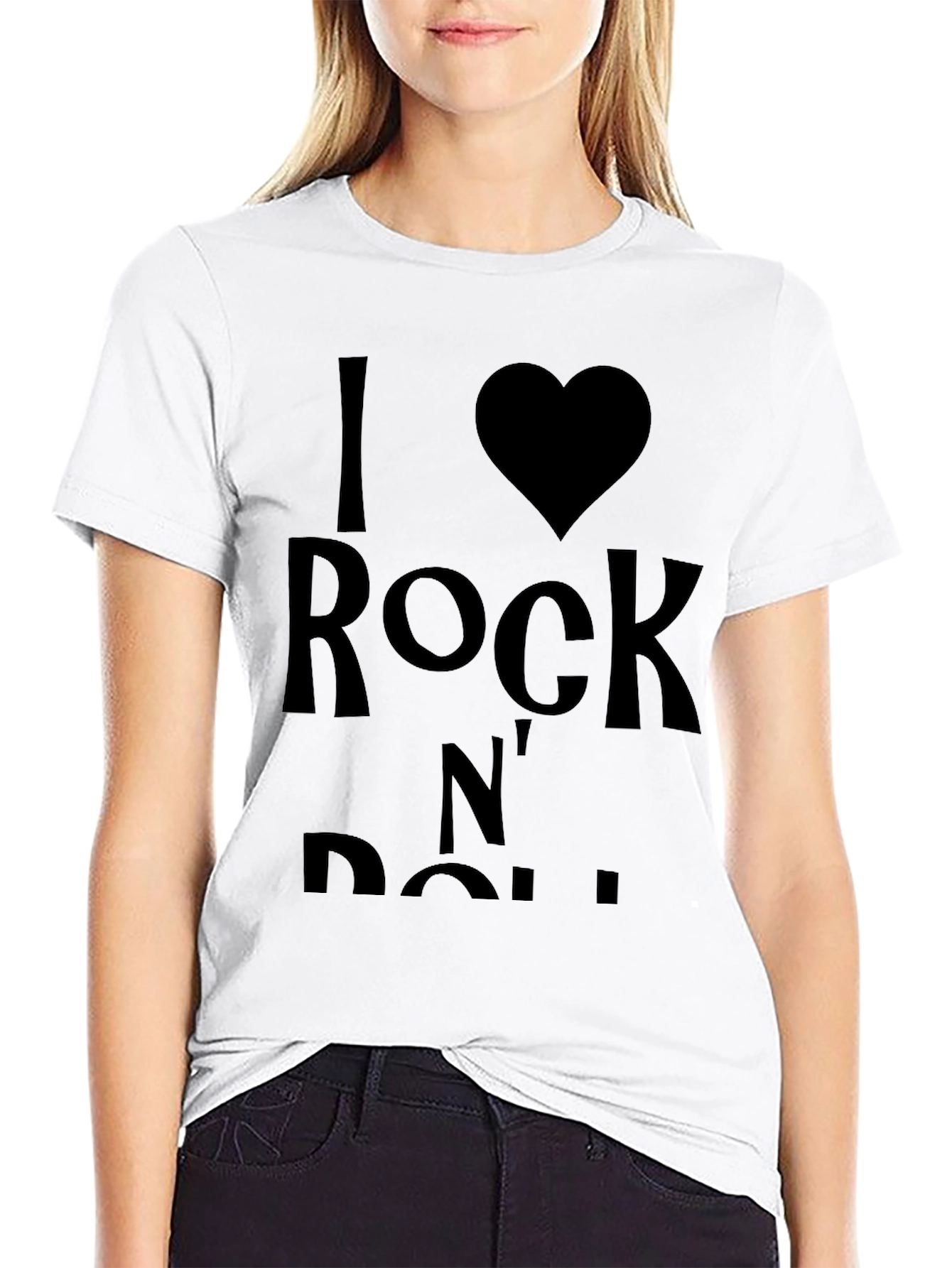 I Love Rock N Roll Black T-Shirt