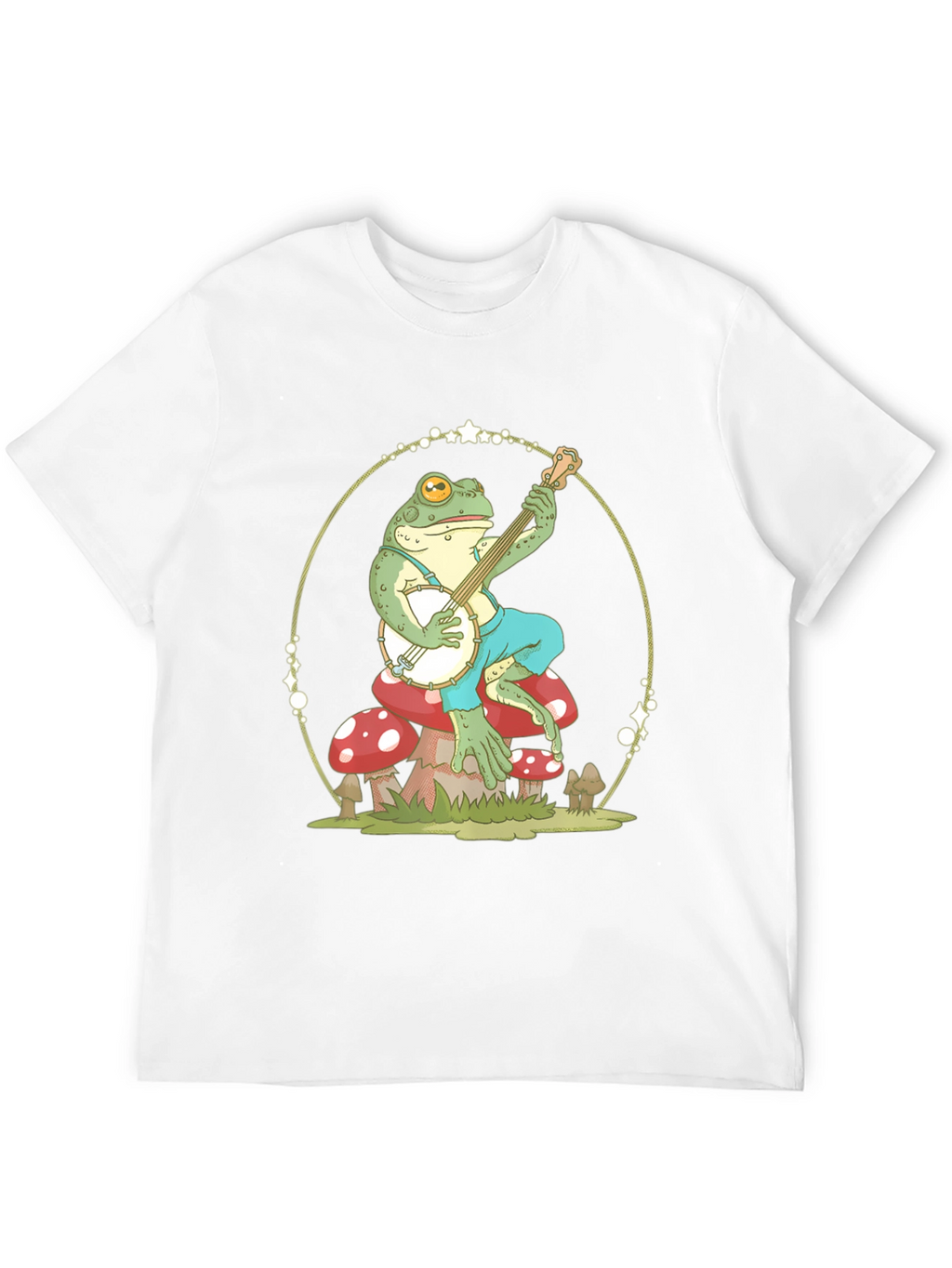 Frog Banjo Player Graphic T-Shirt