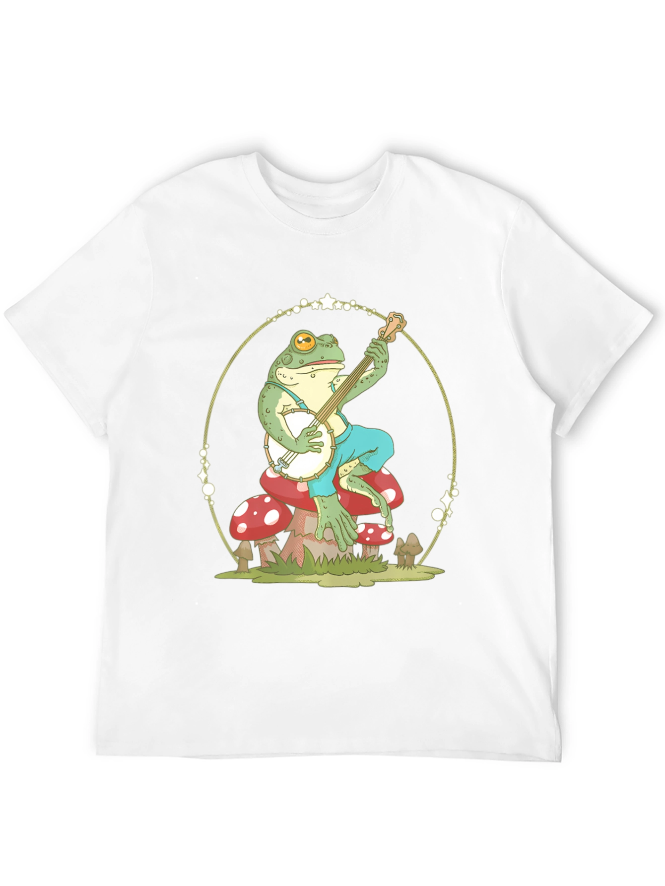 Frog Banjo Player Graphic T-Shirt