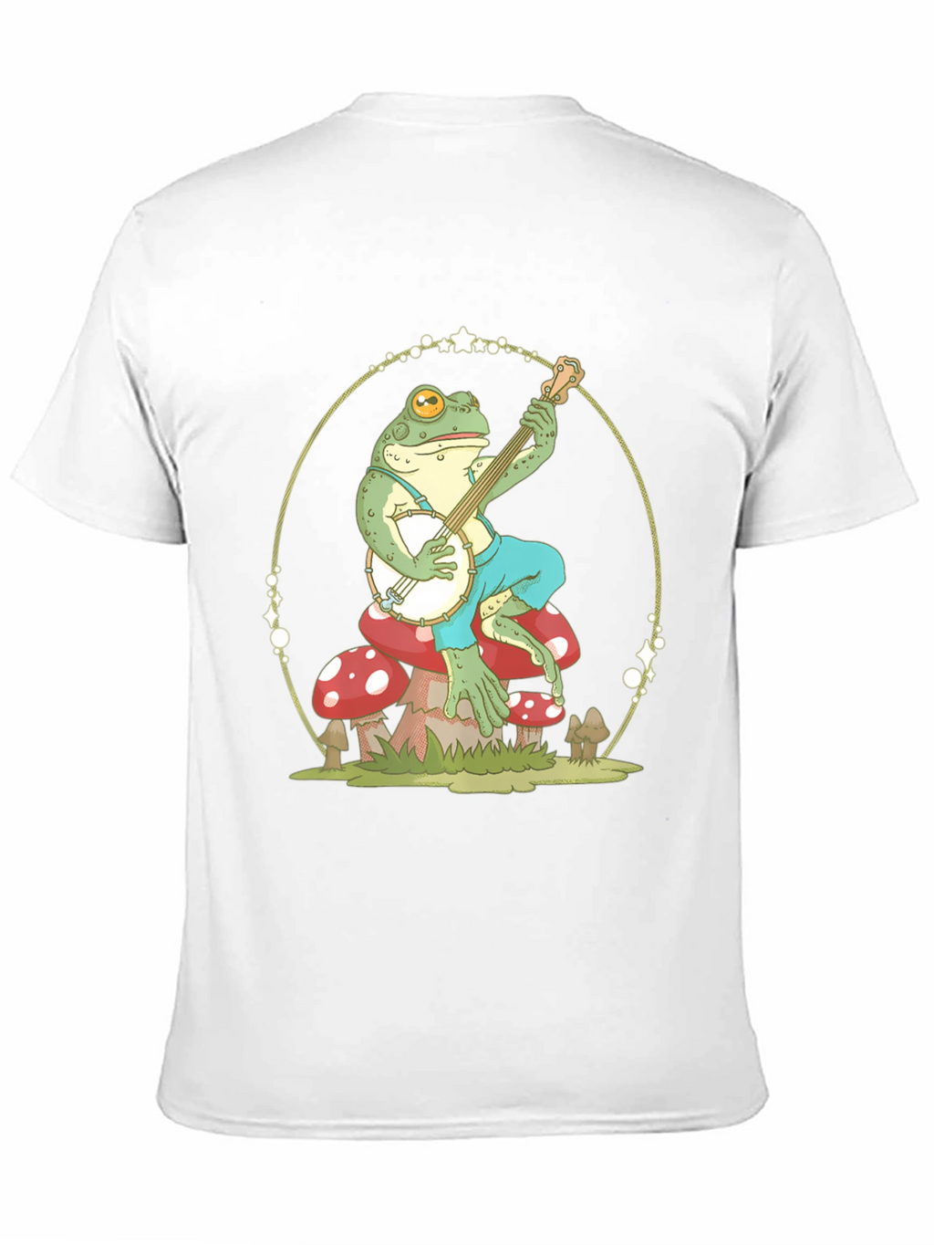 Frog Banjo Player Graphic T-Shirt