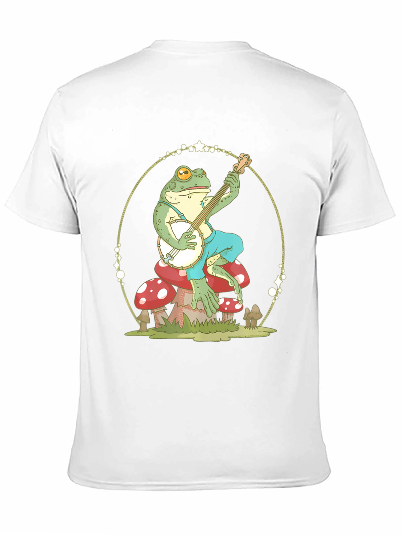Frog Banjo Player Graphic T-Shirt