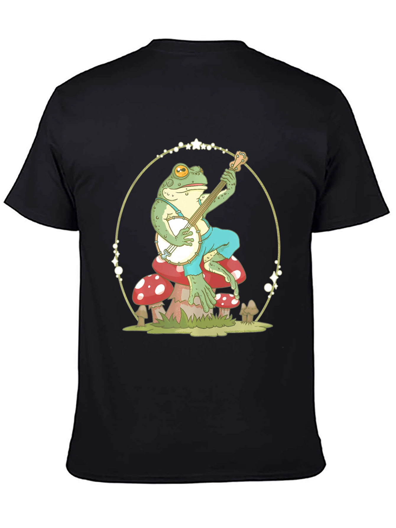 Frog Banjo Player Graphic T-Shirt