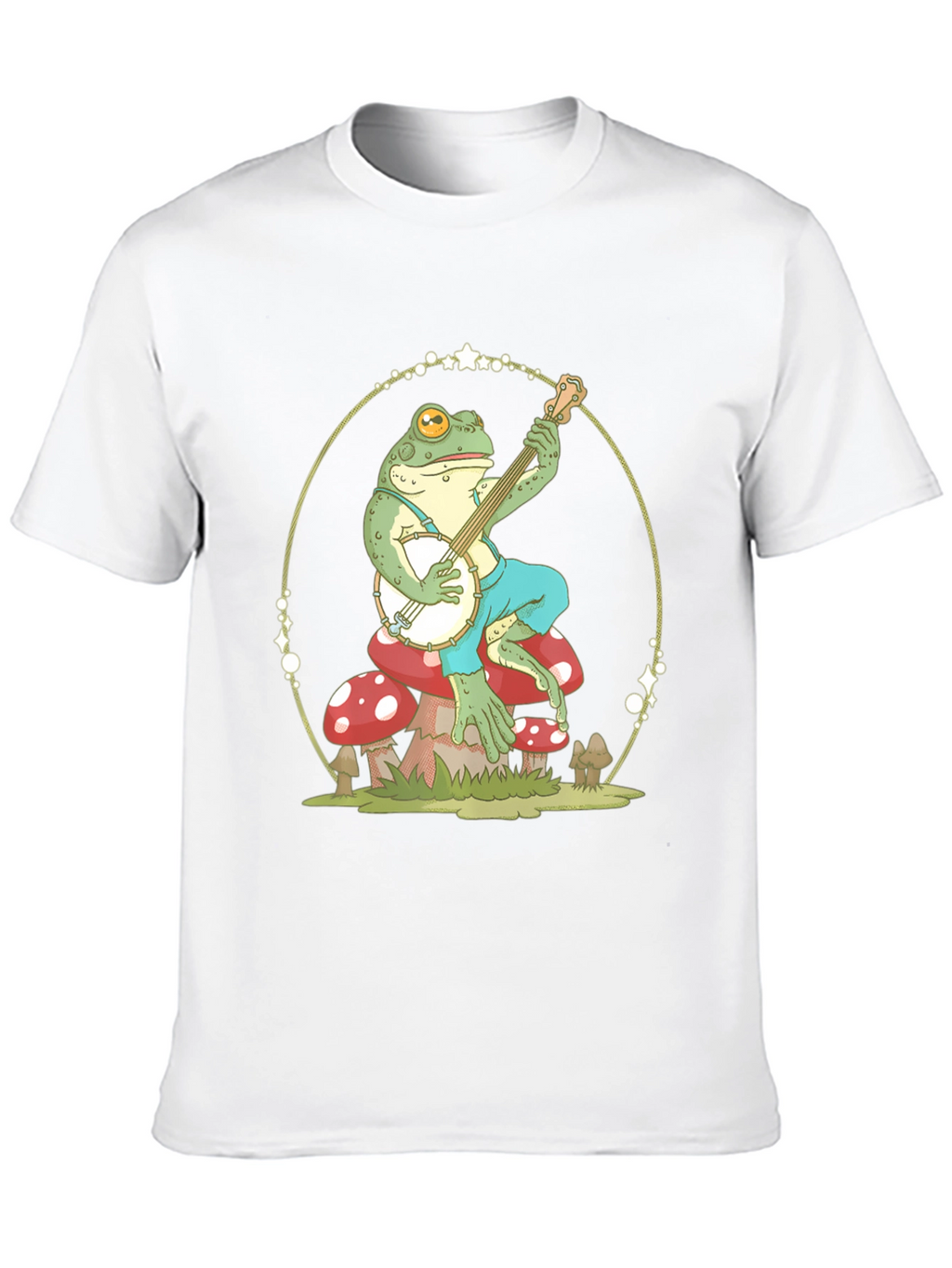 Frog Banjo Player Graphic T-Shirt