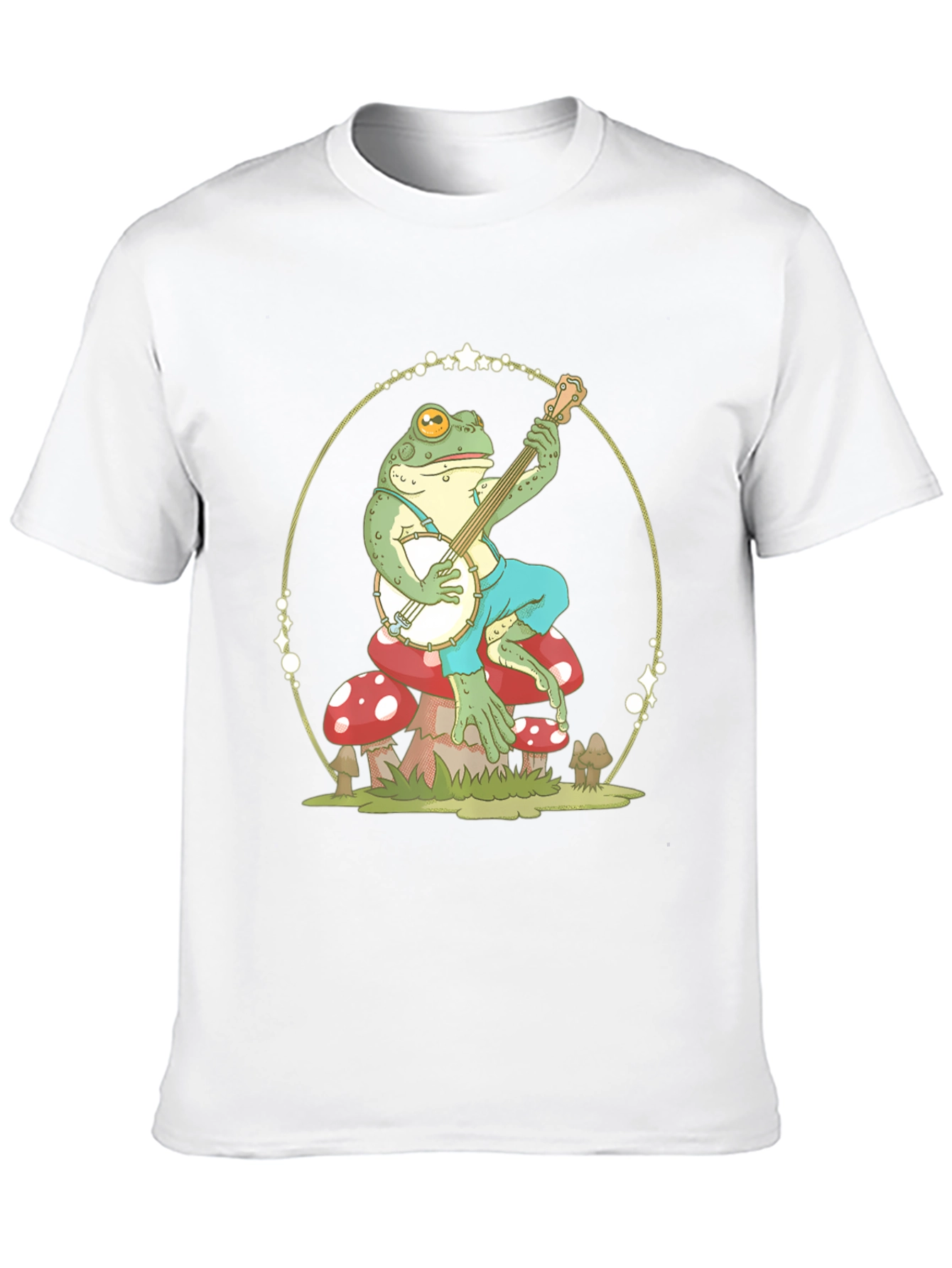 Frog Banjo Player Graphic T-Shirt