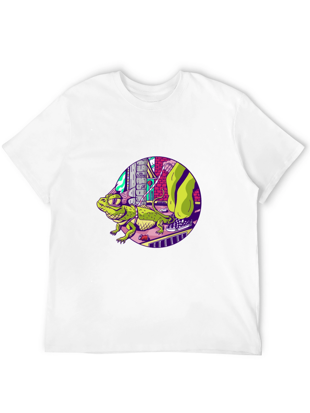 Cool Lizard Graphic Black T-Shirt