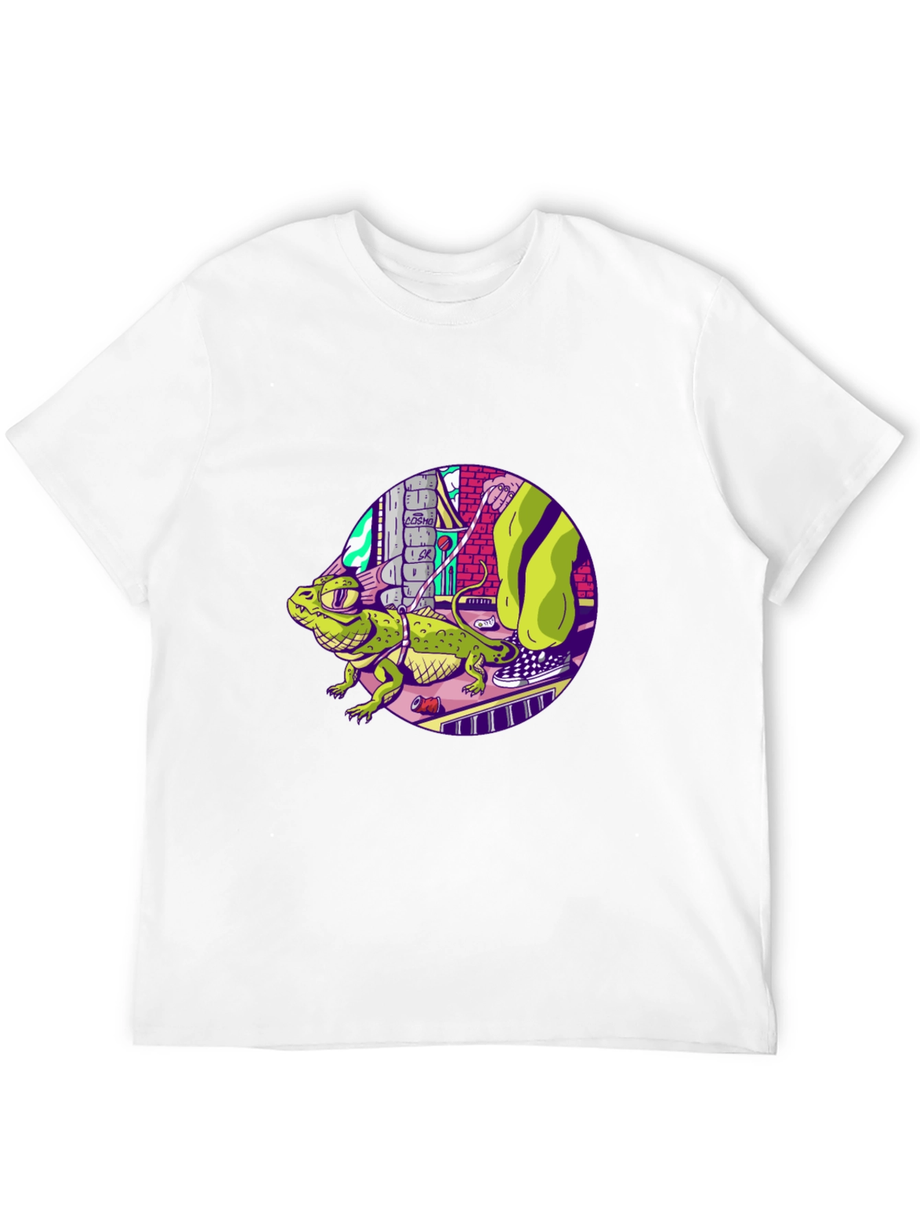 Cool Lizard Graphic Black T-Shirt