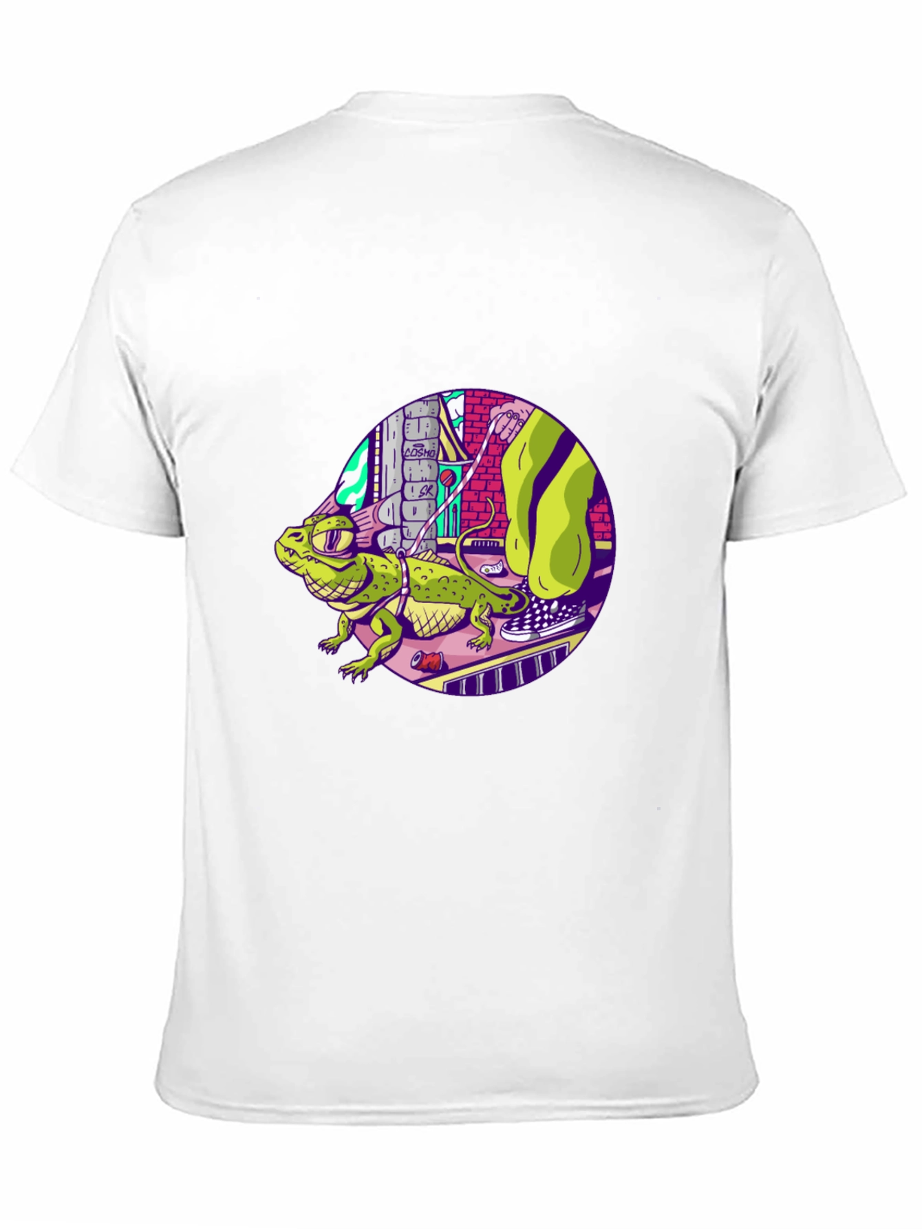 Cool Lizard Graphic Black T-Shirt