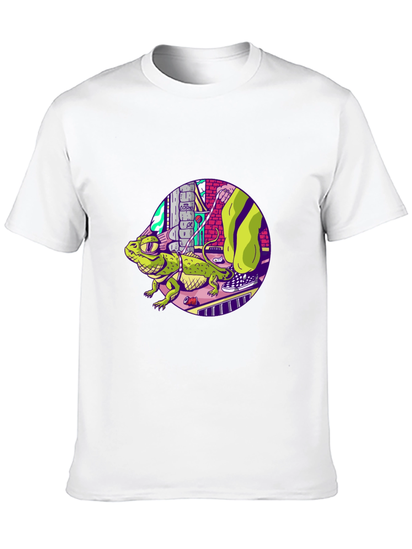 Cool Lizard Graphic Black T-Shirt