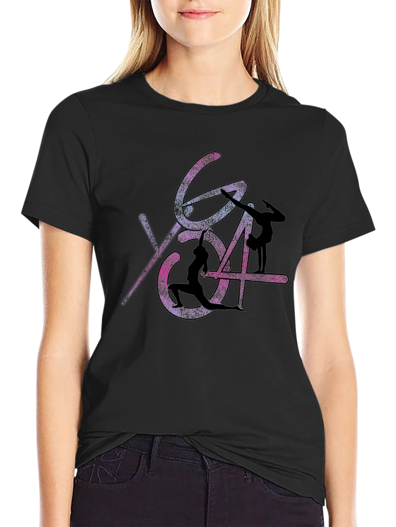 Yoga Pose Graphic Print T-Shirt