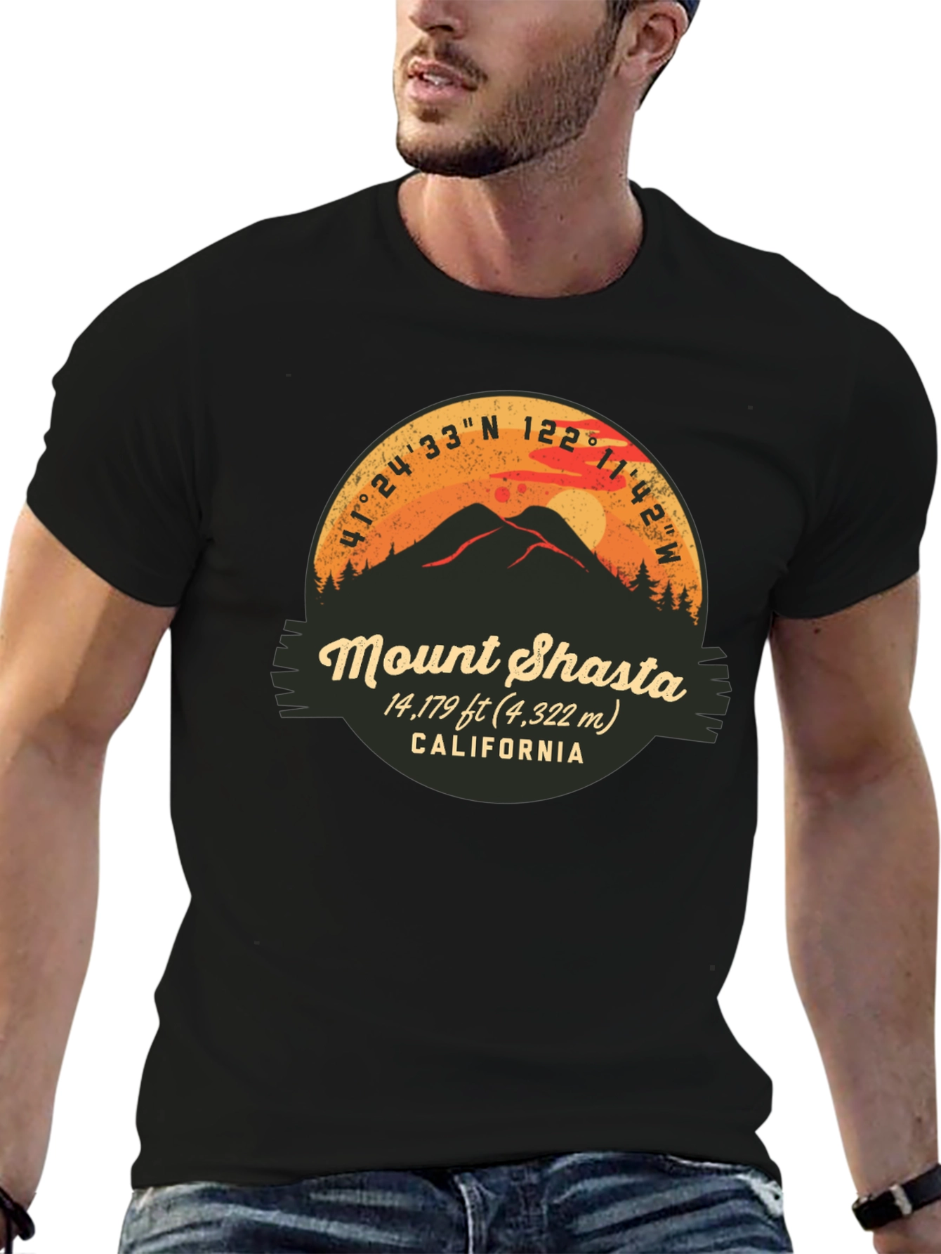 Mount Shasta California Graphic Tee