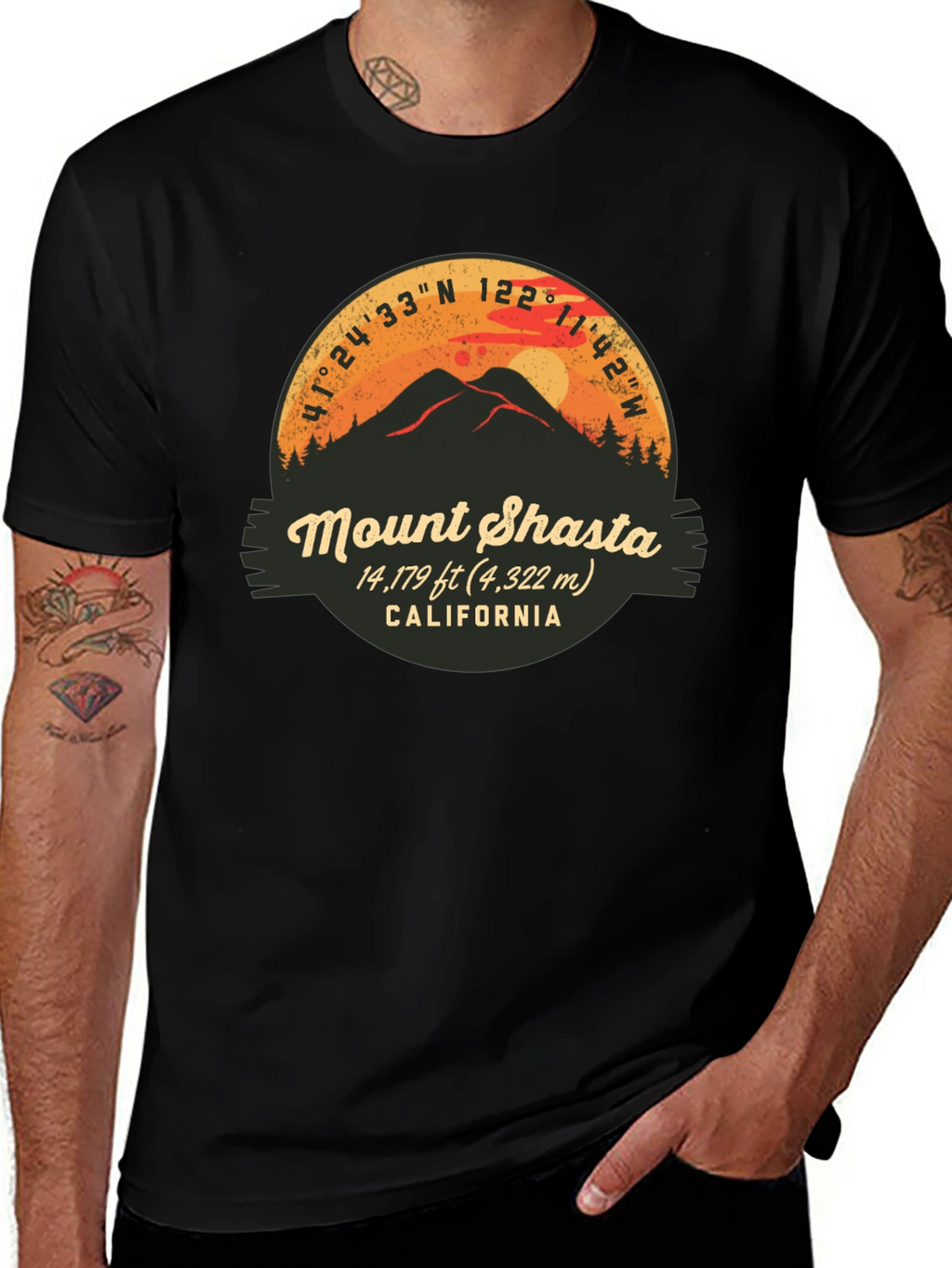 Mount Shasta California Graphic Tee