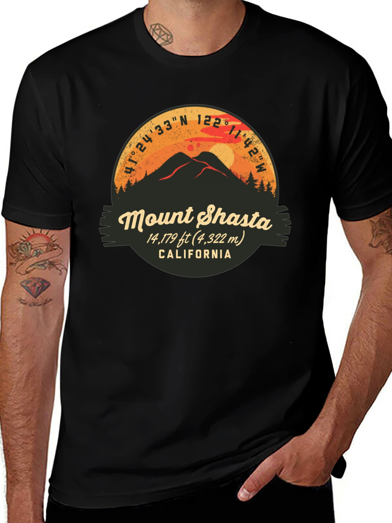Mount Shasta California Graphic Tee