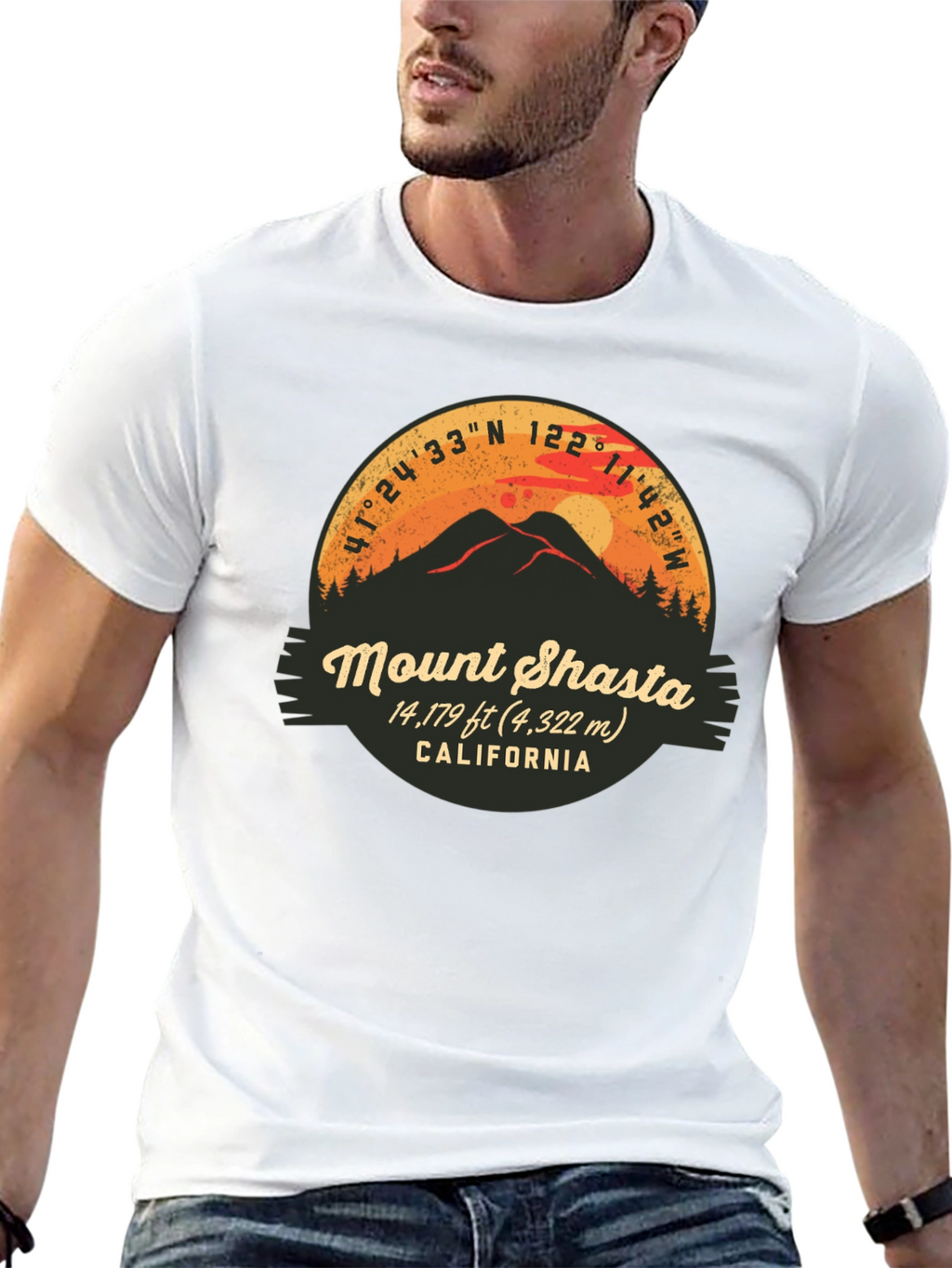 Mount Shasta California Graphic Tee