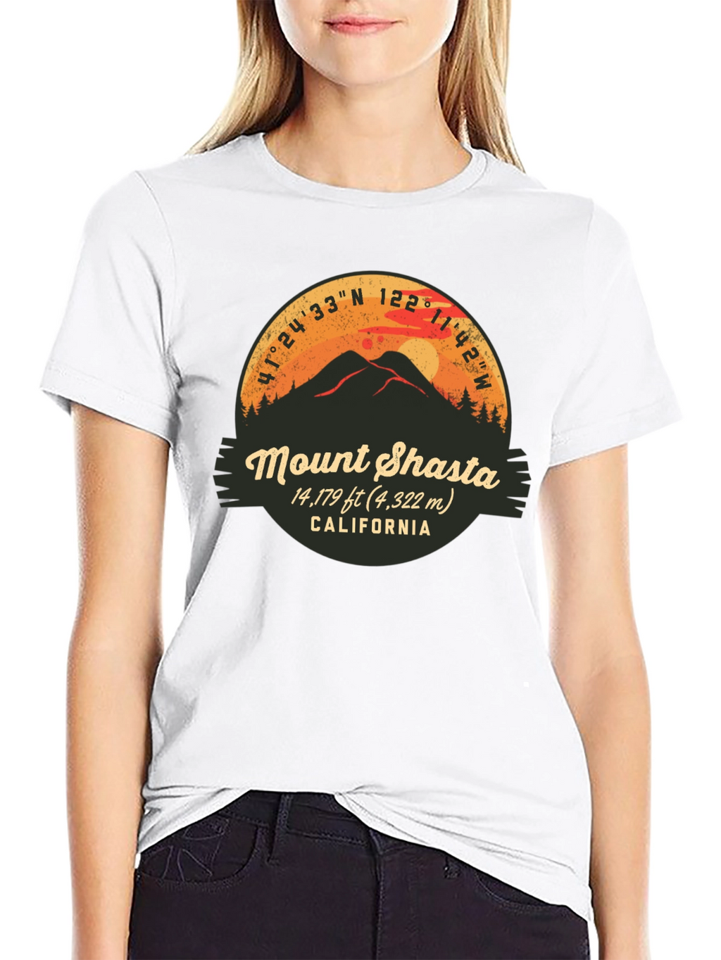 Mount Shasta California Graphic Tee