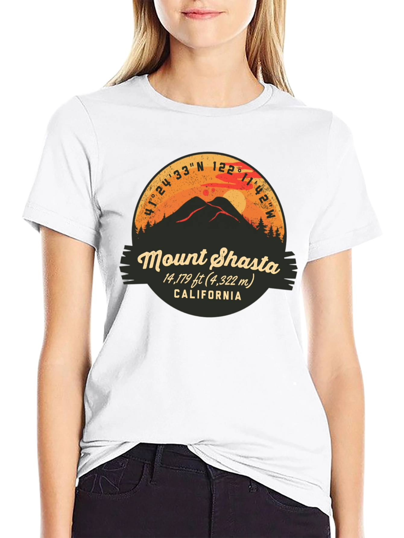 Mount Shasta California Graphic Tee