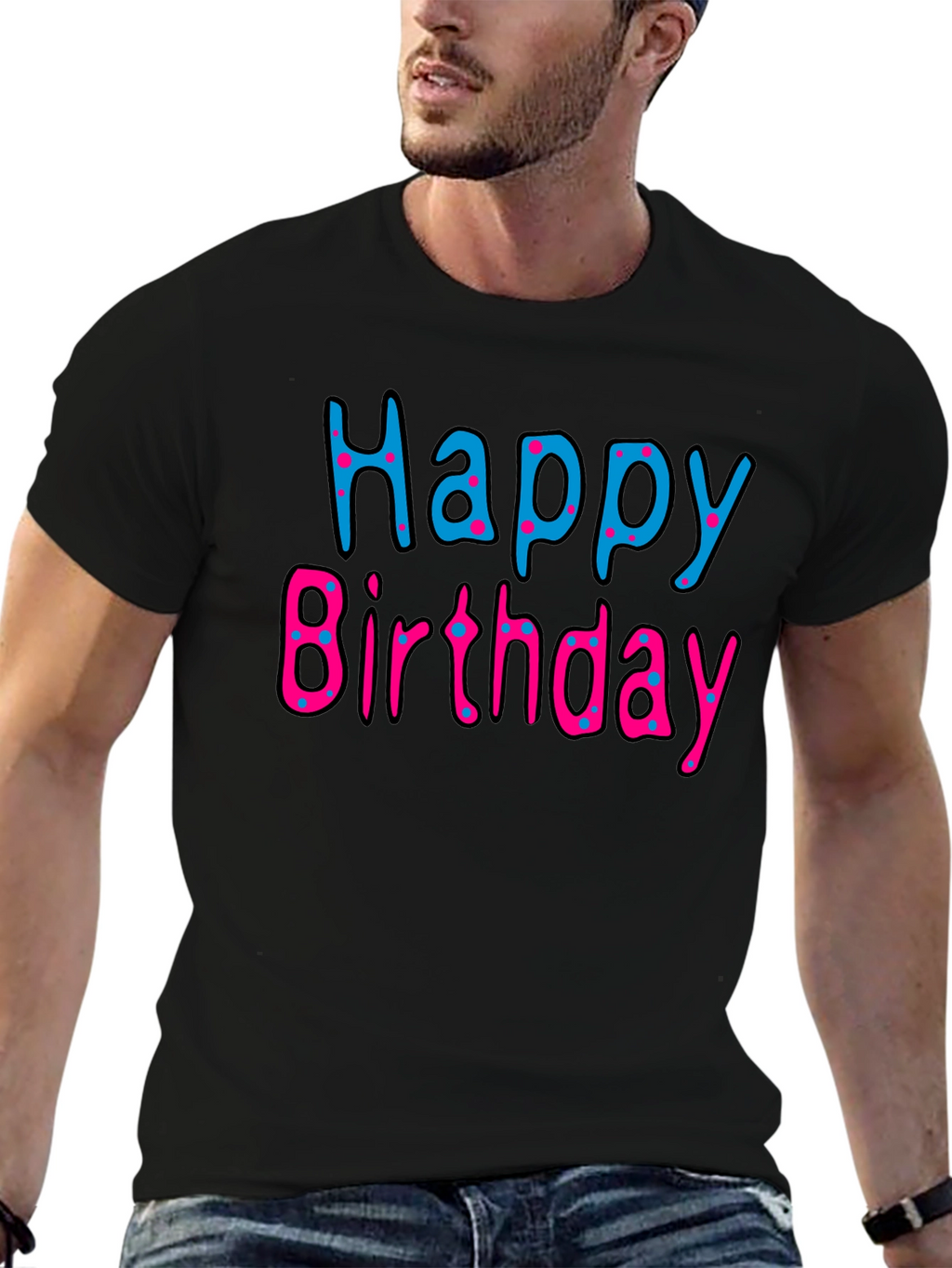 Happy Birthday Black T-Shirt