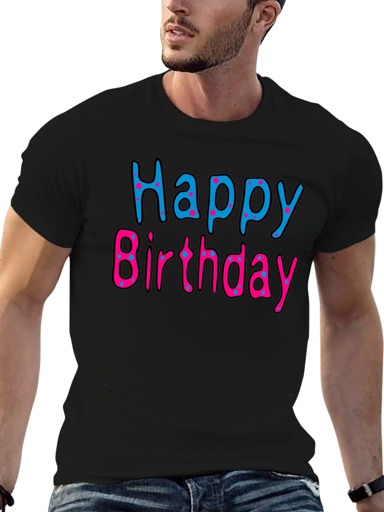 Happy Birthday Black T-Shirt