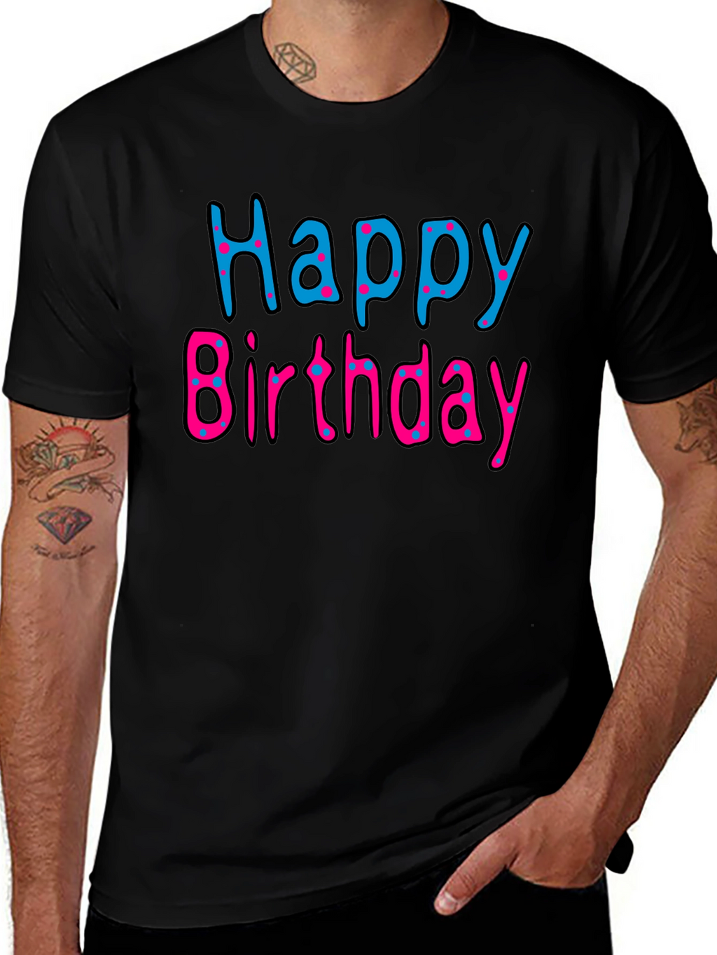 Happy Birthday Black T-Shirt