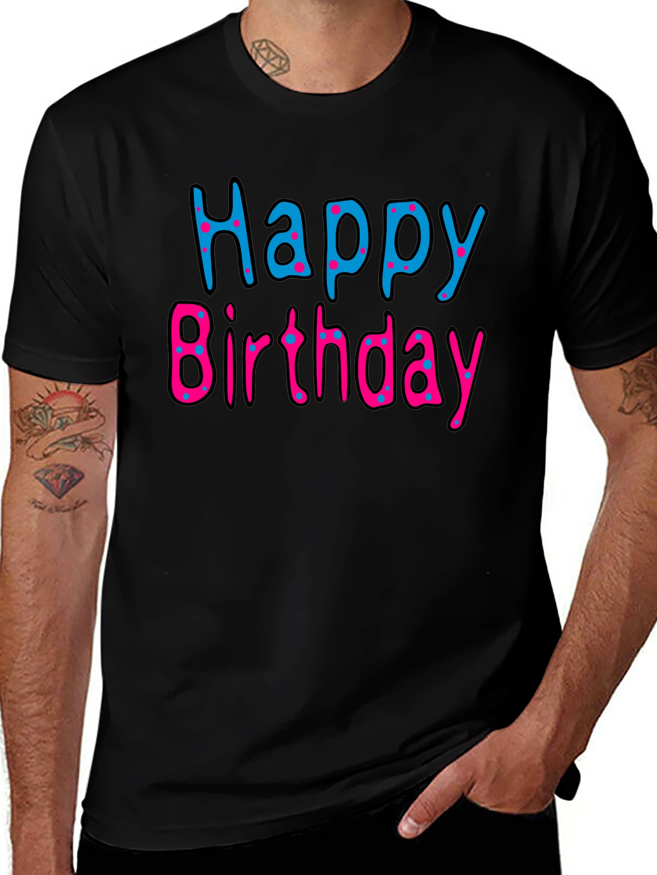Happy Birthday Black T-Shirt