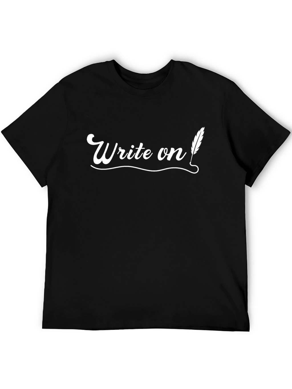 Write On Graphic Tee - Black Cotton T-Shirt