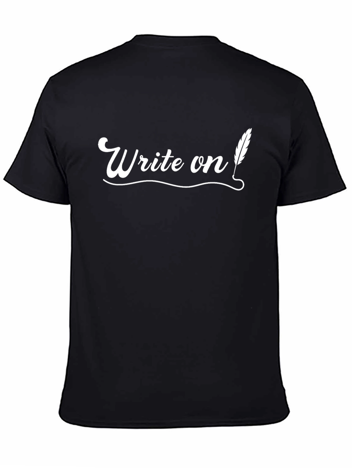 Write On Graphic Tee - Black Cotton T-Shirt