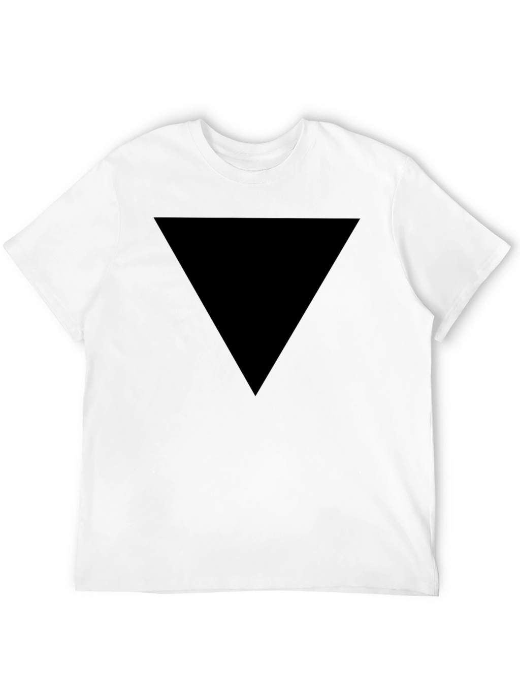 Mens Black Triangle Graphic Tee - Casual Style