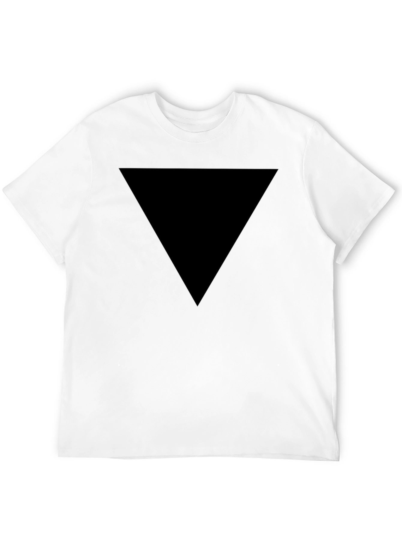 Mens Black Triangle Graphic Tee - Casual Style