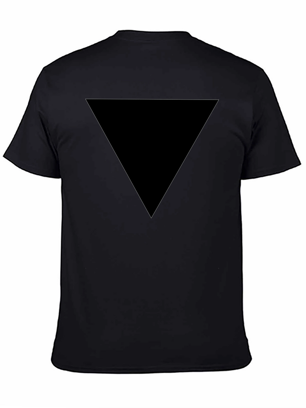 Mens Black Triangle Graphic Tee - Casual Style