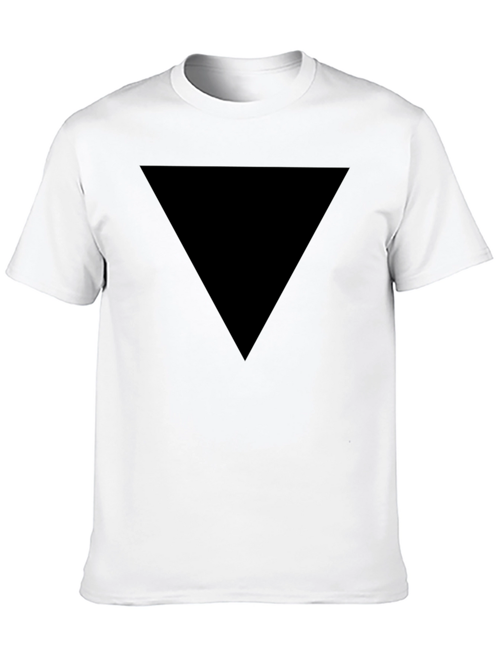 Mens Black Triangle Graphic Tee - Casual Style