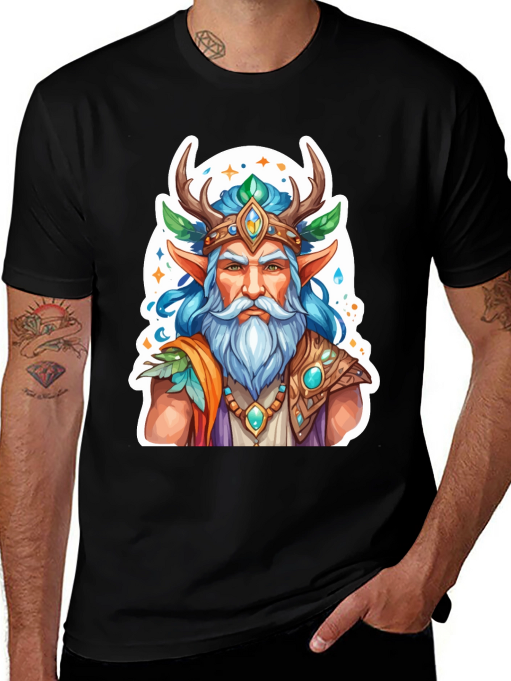 Fantasy Forest Elf Graphic Tee - Unisex T-Shirt