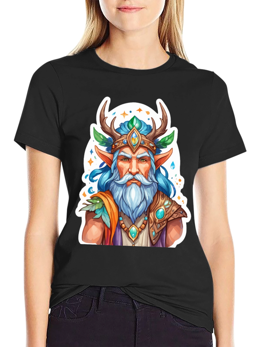 Fantasy Forest Elf Graphic Tee - Unisex T-Shirt