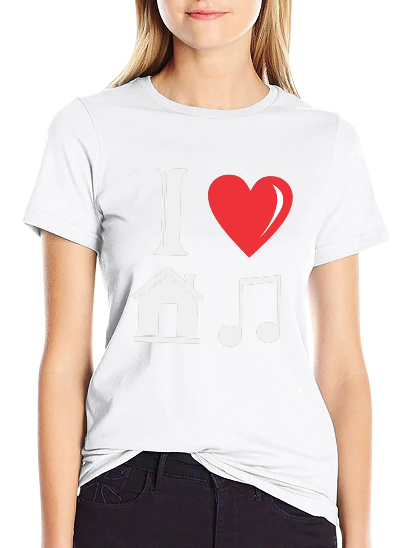 I Love House Music Graphic T-Shirt