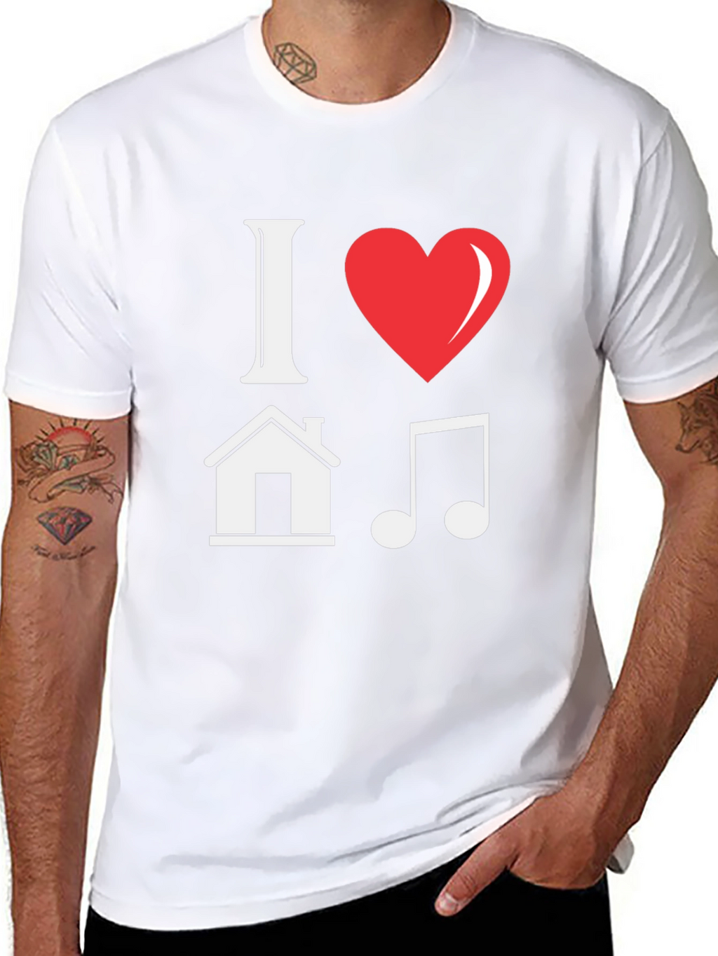 I Love House Music Graphic T-Shirt