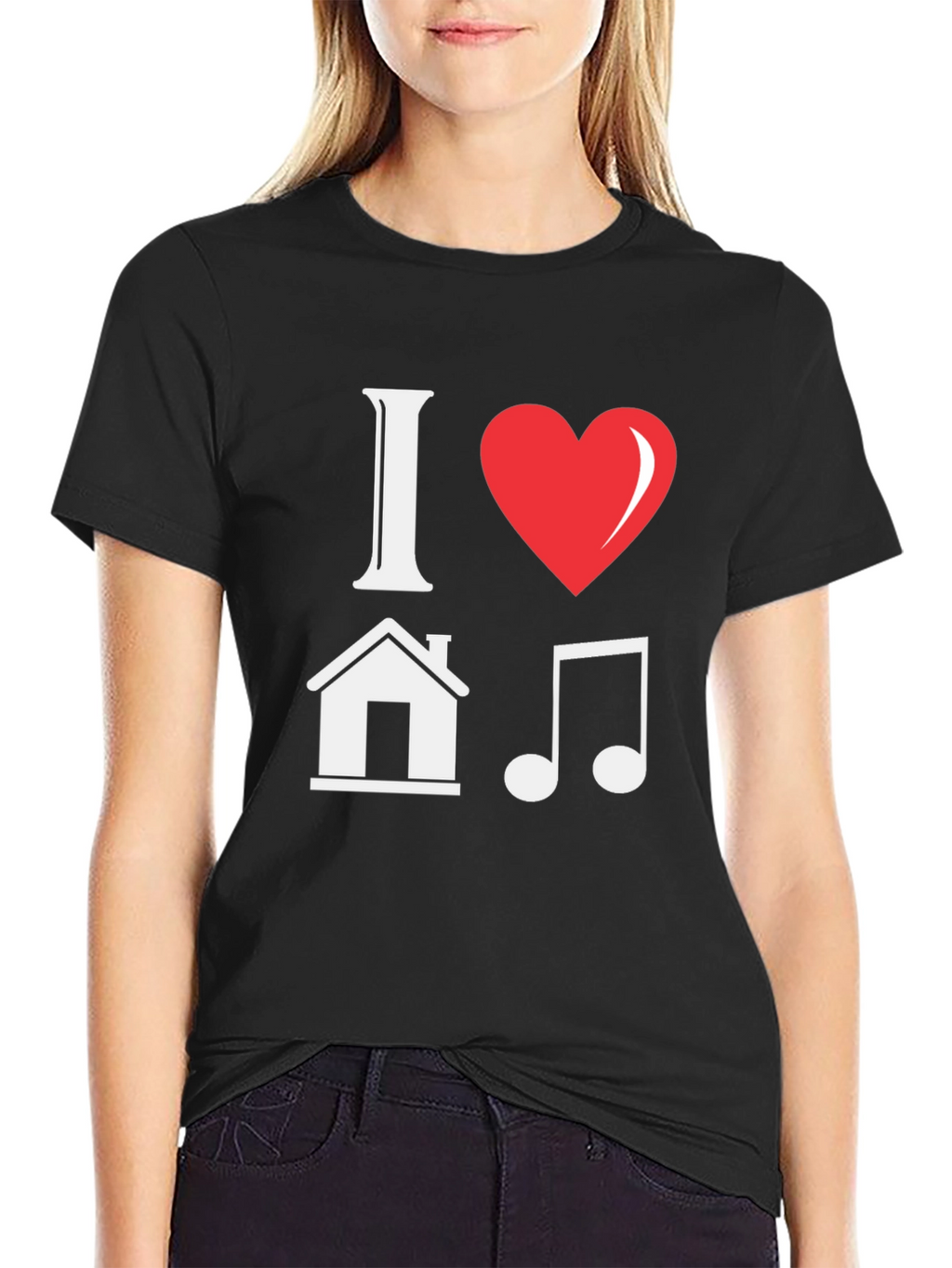 I Love House Music Graphic T-Shirt