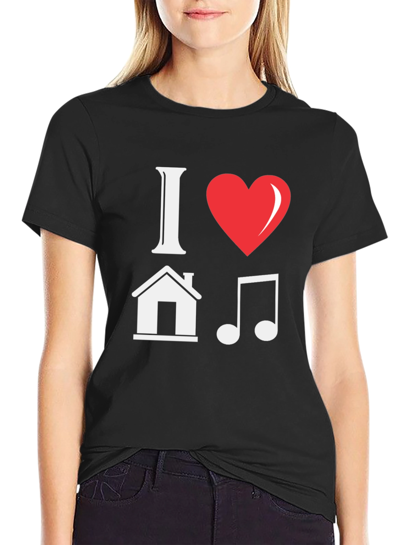 I Love House Music Graphic T-Shirt