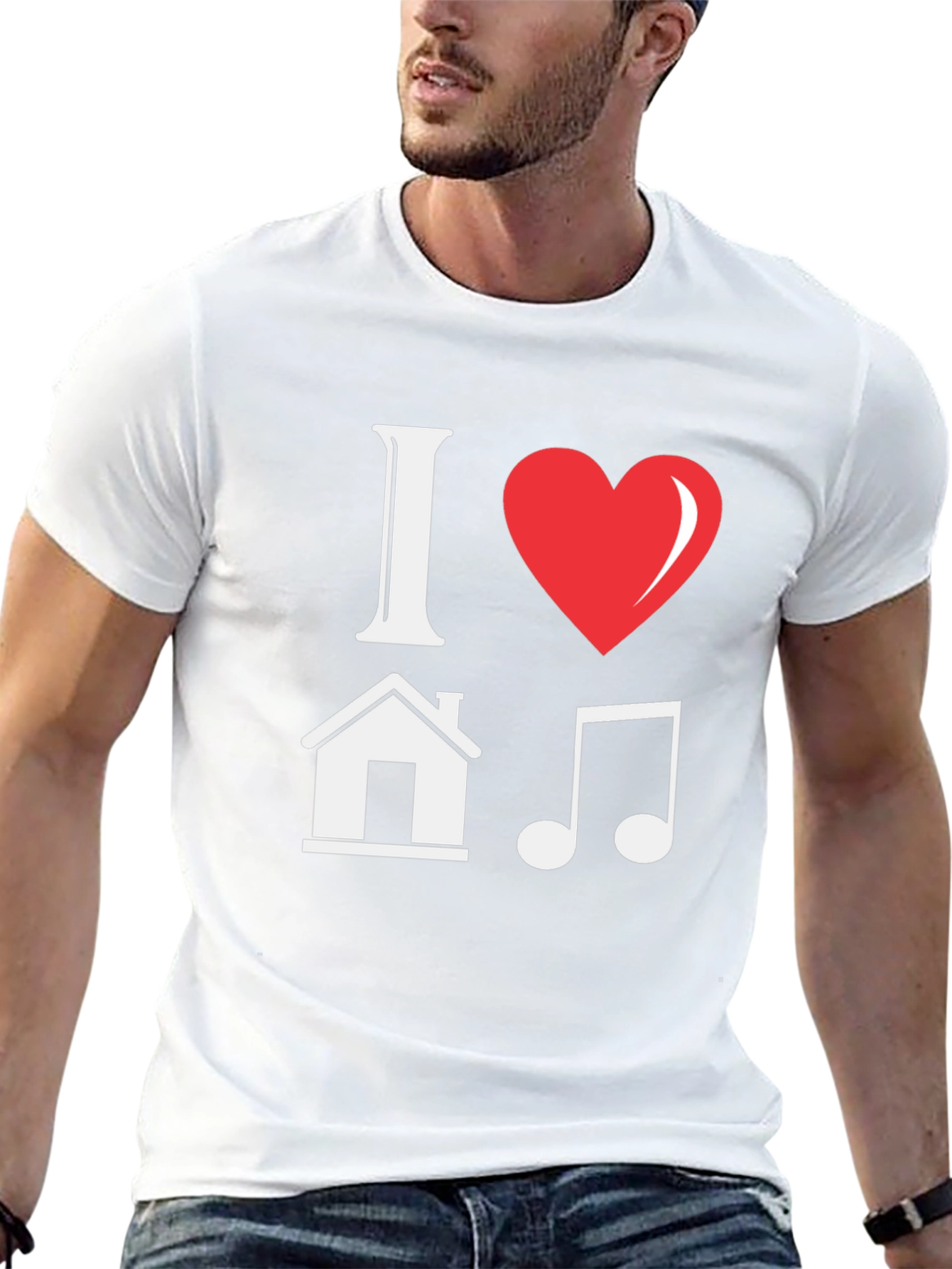 I Love House Music Graphic T-Shirt