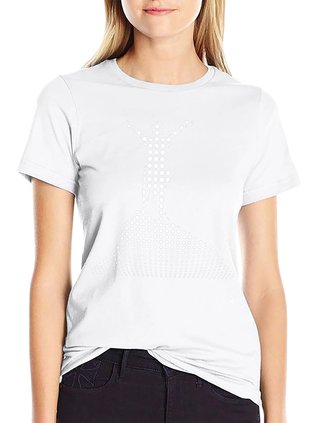Abstract Figure Graphic T-Shirt - Black