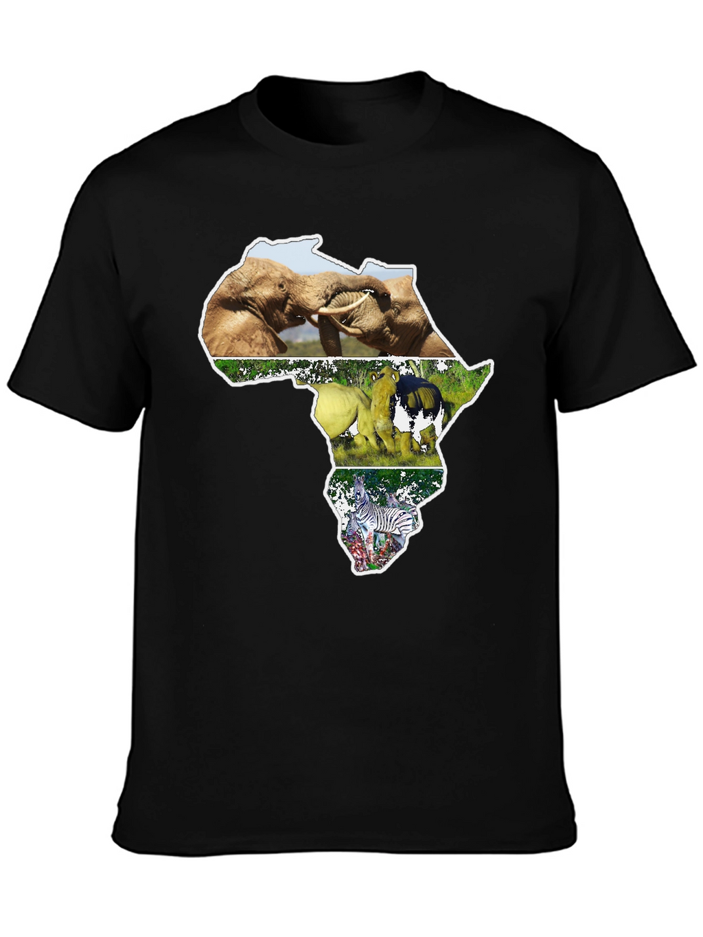 African Wildlife T-Shirt - Continent Design