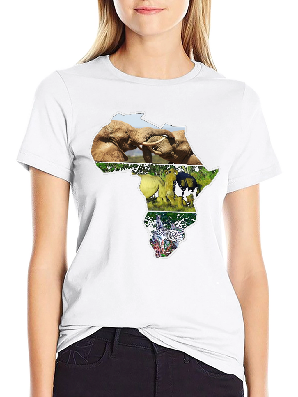 African Wildlife T-Shirt - Continent Design