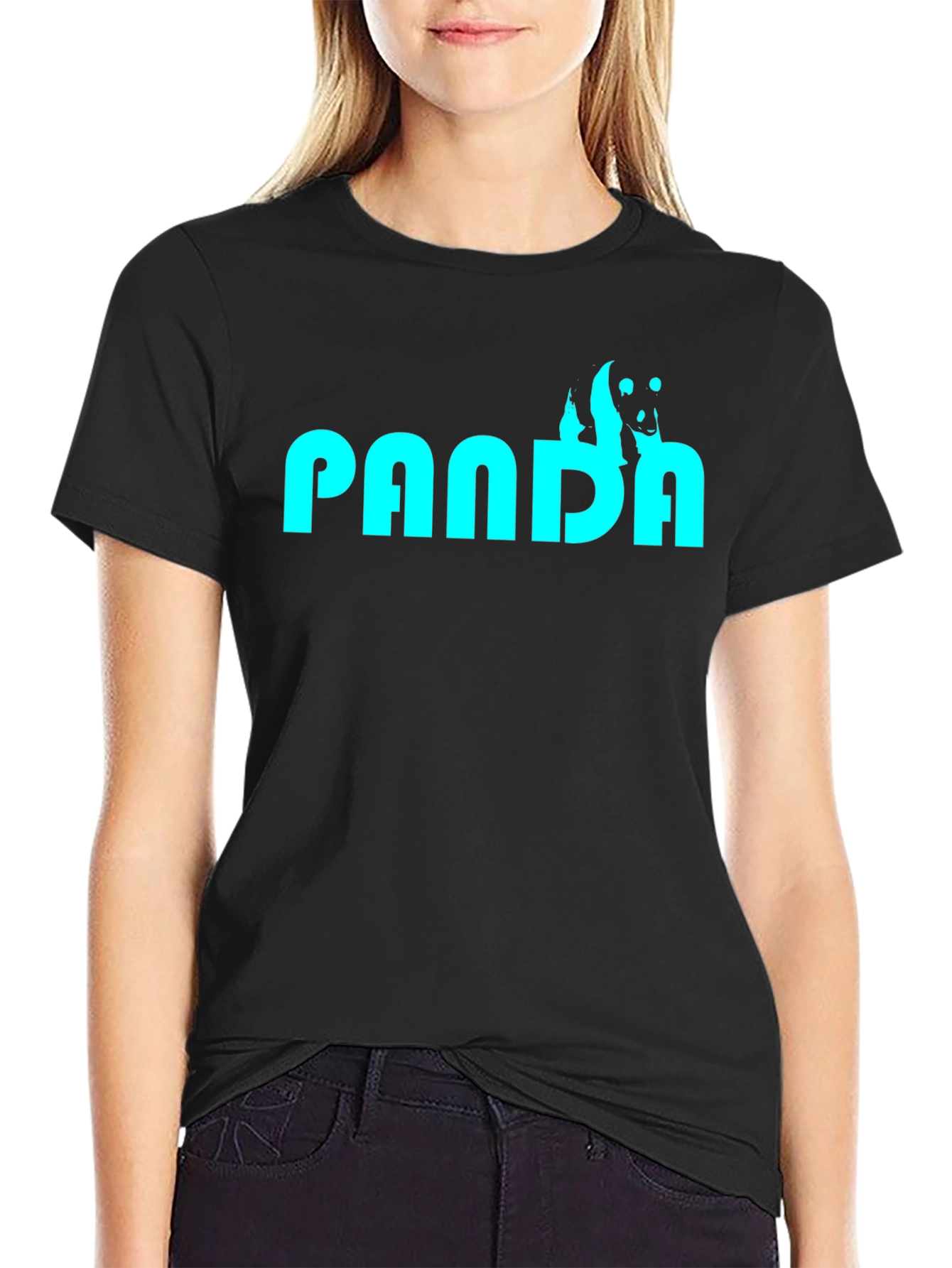 Panda Graphic Black T-Shirt