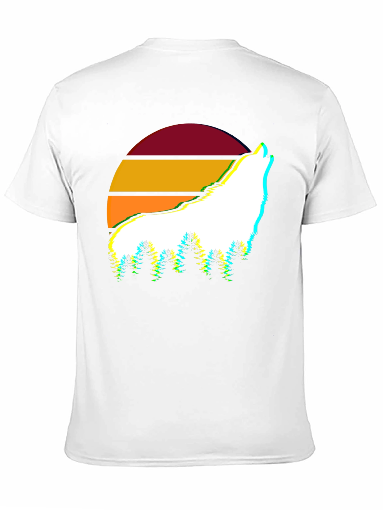 Wolf Sunset Graphic Tee - Stylish Mens T-Shirt