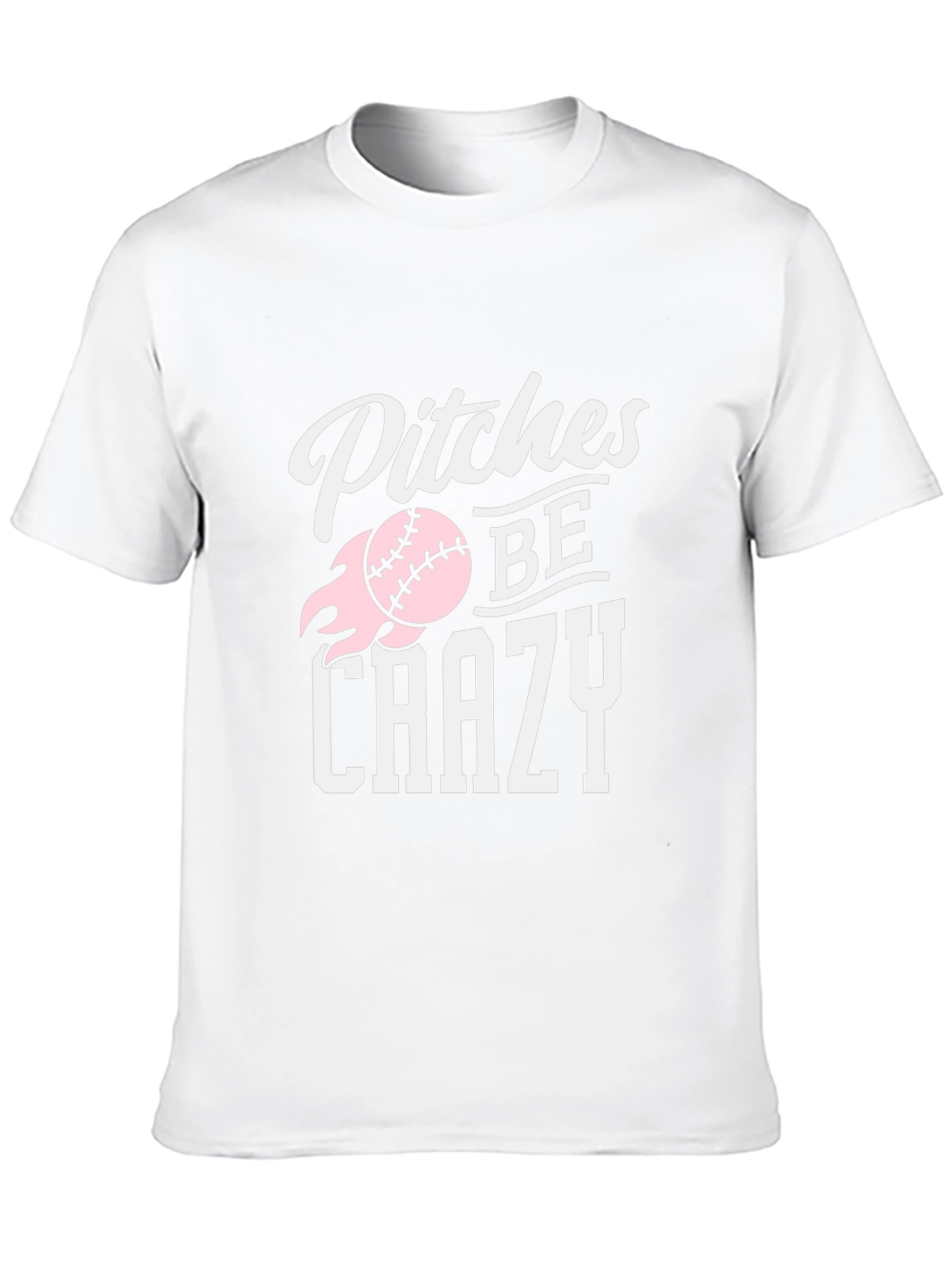 Pitches Be Crazy Baseball Graphic T-Shirt