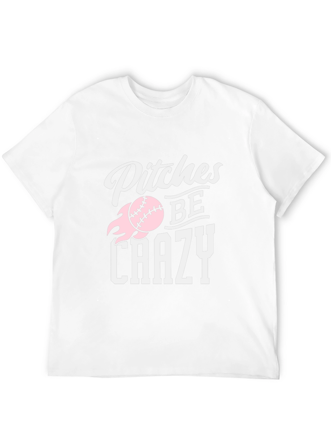 Pitches Be Crazy Baseball Graphic T-Shirt